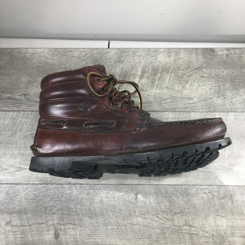 Timberland Chukka Gore-Tex Brown Leather Men’s Moc Toe Rugged Boots Size 11.5